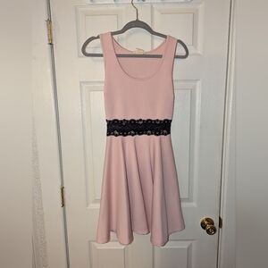 Pink skater dress